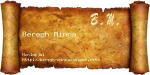 Beregh Minna névjegykártya